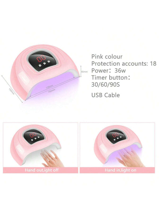 Shein LIMEGIRL 1PC Lámpara de uñas LED UV Lámpara de 18 LED - Quierox - Tienda Online