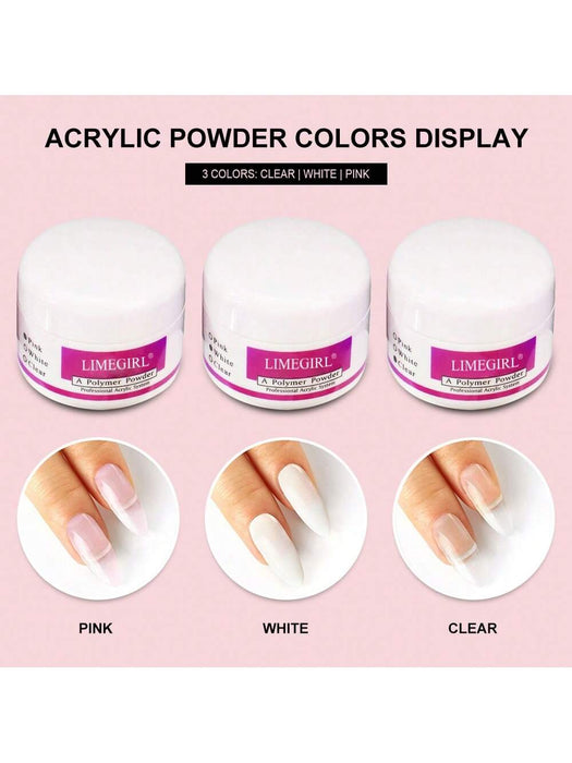 SHEIN LIMEGIRL Polvo acrílico monómero, Líquido acrílico (para extensión de uñas) - Quierox - Tienda Online