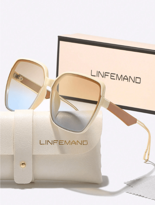 SHEIN LINFEMAND Gafas con Lentes Degradadas Poligonales - Quierox - Tienda Online