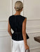 SHEIN Livesso Blusa de mujer de verano sin mangas con cuello redondo de denim - Quierox - Tienda Online