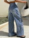 SHEIN Livesso Jeans casuales de pierna ancha, corte amplio - Quierox - Tienda Online