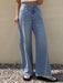 SHEIN Livesso Jeans casuales de pierna ancha, corte amplio - Quierox - Tienda Online