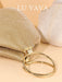 SHEIN LU VAVA Bolso de mano con base de aluminio brillante y detalles de cristal tejido en color dorado - Quierox - Tienda Online