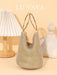 SHEIN LU VAVA Bolso de mano con base de aluminio brillante y detalles de cristal tejido en color dorado - Quierox - Tienda Online