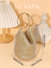 SHEIN LU VAVA Bolso de mano con base de aluminio brillante y detalles de cristal tejido en color dorado - Quierox - Tienda Online