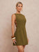 SHEIN Lumalex Vestido mini de línea A con cuello en V sin mangas - Quierox - Tienda Online