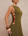 SHEIN Lumalex Vestido mini de línea A con cuello en V sin mangas - Quierox - Tienda Online