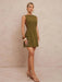 SHEIN Lumalex Vestido mini de línea A con cuello en V sin mangas - Quierox - Tienda Online
