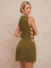 SHEIN Lumalex Vestido mini de línea A con cuello en V sin mangas - Quierox - Tienda Online