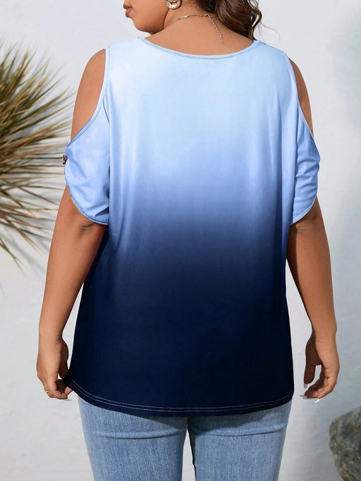 SHEIN LUNE Camiseta Con Hombros Descubiertos Y Estampado De Corazones Y Leopardo - Quierox - Tienda Online