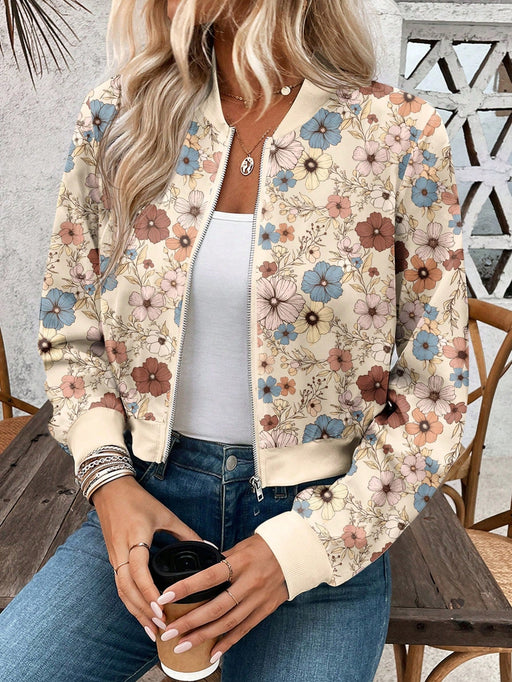 SHEIN LUNE Chaqueta corta tipo béisbol con cierre de cremallera - Quierox - Tienda Online