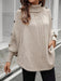 SHEIN LUNE Jersey holgado informal de mujer con cuello alto con botones decorativos - Quierox - Tienda Online