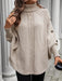 SHEIN LUNE Jersey holgado informal de mujer con cuello alto con botones decorativos - Quierox - Tienda Online
