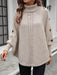 SHEIN LUNE Jersey holgado informal de mujer con cuello alto con botones decorativos - Quierox - Tienda Online