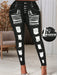 SHEIN LUNE Pantalones ajustados de mezclilla con efecto desgastado - Quierox - Tienda Online