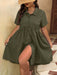 SHEIN LUNE Plus Vestido holgado con botones delanteros - Quierox - Tienda Online