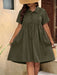 SHEIN LUNE Plus Vestido holgado con botones delanteros - Quierox - Tienda Online