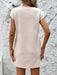 SHEIN LUNE Vestido de verano con cuello redondo mangas caídas bolsillos y tejido jacquard texturizado - Quierox - Tienda Online