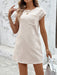 SHEIN LUNE Vestido de verano con cuello redondo mangas caídas bolsillos y tejido jacquard texturizado - Quierox - Tienda Online