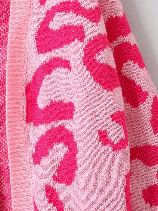 SHEIN Lunivi Cárdigan estilo plumero con hombros caídos y estampado integral para niña - Quierox - Tienda Online