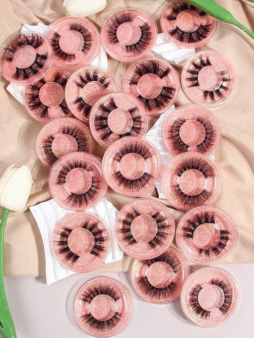 SHEIN MAGEFY 20 pares de pestañas postizas naturales de estilo mixto, pestañas gruesas, rizadas y voluminosas - Quierox - Tienda Online