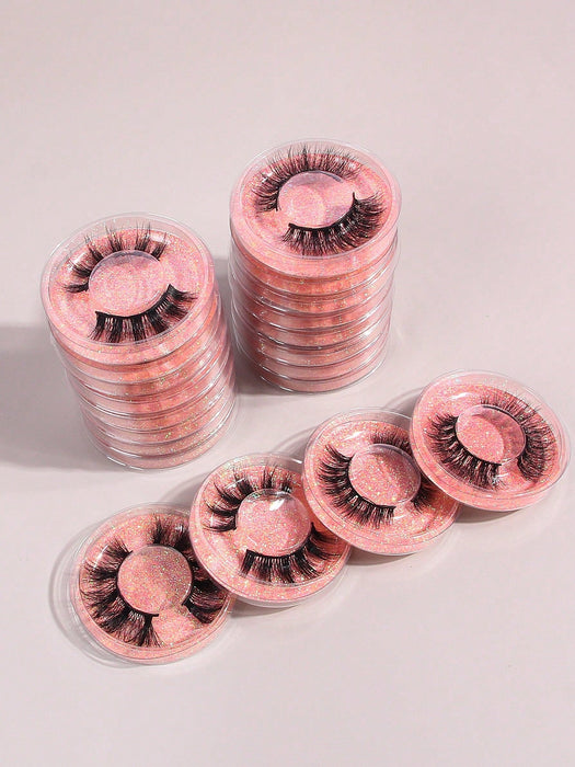 SHEIN MAGEFY 20 pares de pestañas postizas naturales de estilo mixto, pestañas gruesas, rizadas y voluminosas - Quierox - Tienda Online