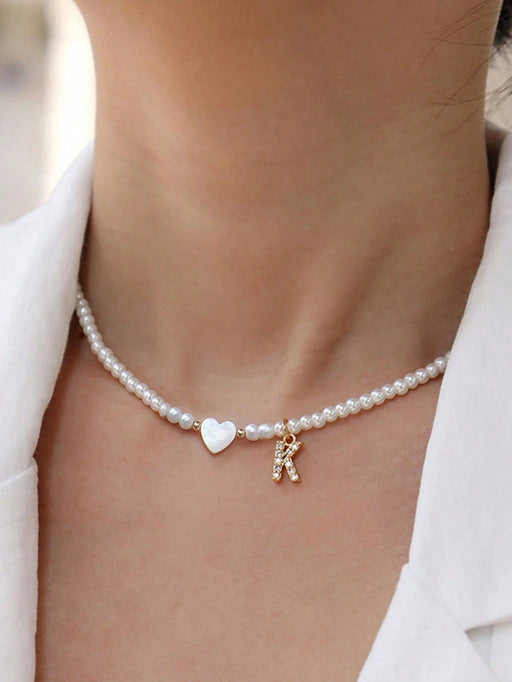 SHEIN Magic Fish 1 pieza Collar con colgante de letra J - Quierox - Tienda Online