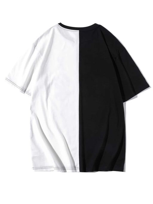 Shein Manfinity Camiseta de dos tonos con estampado de serpiente para hombre - Quierox - Tienda Online