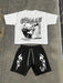 SHEIN Manfinity EMRG Conjunto de camiseta de manga corta de cuello redondo - Quierox - Tienda Online