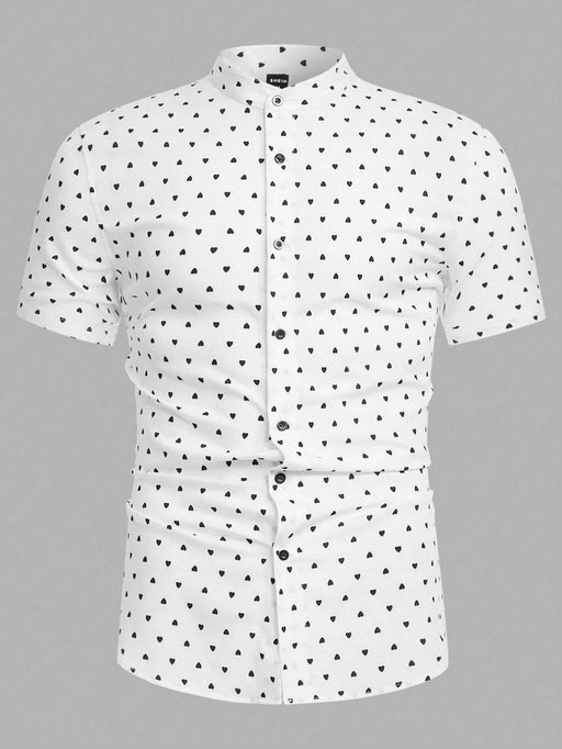 Shein Manfinity Homme Camisa de manga corta con estampado Love para hombre - Quierox - Tienda Online