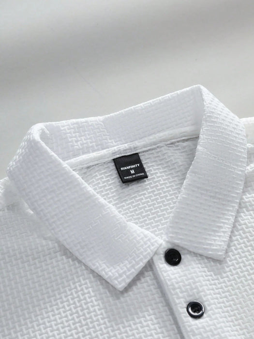 SHEIN Manfinity Homme Camisa polo de trabajo de estilo informal elegante y cómoda - Quierox - Tienda Online