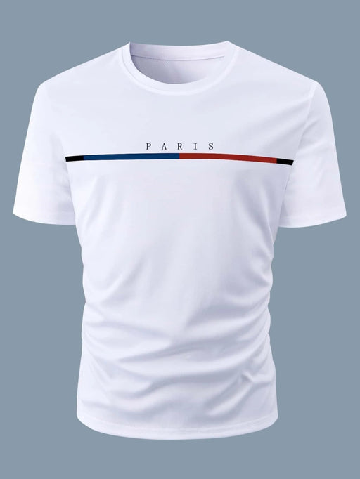 Shein Manfinity Homme Camiseta con estampado de letras para hombre - Quierox - Tienda Online