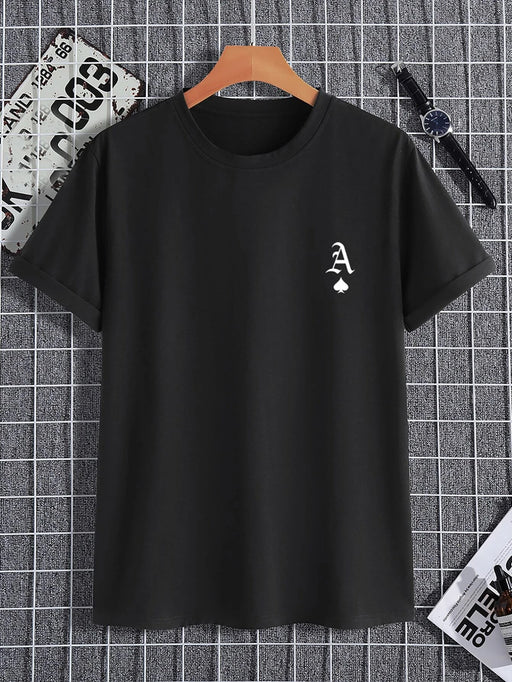 Shein Manfinity Homme Camiseta con estampado de naipes para hombre - Quierox - Tienda Online