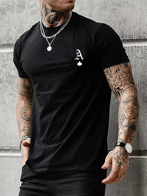 Shein Manfinity Homme Camiseta con estampado de naipes para hombre - Quierox - Tienda Online