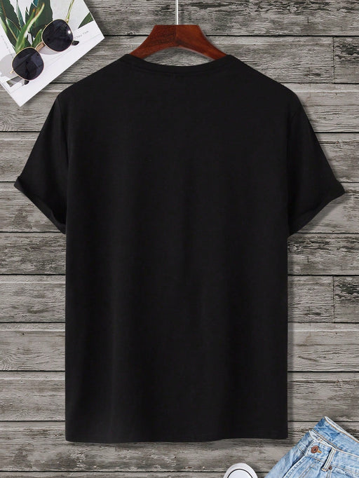 SHEIN Manfinity Homme Camiseta De Manga Corta Con Patrón De Gaviota - Quierox - Tienda Online