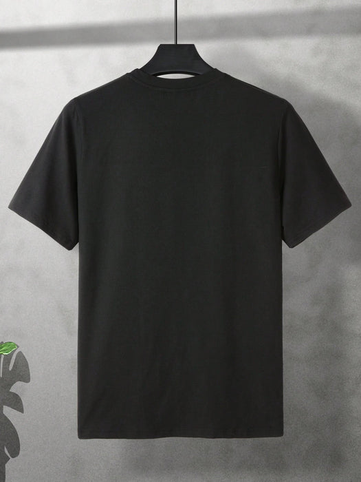 SHEIN Manfinity Homme Camiseta De Manga Corta Y Ajuste Slim Para Hombre - Quierox - Tienda Online