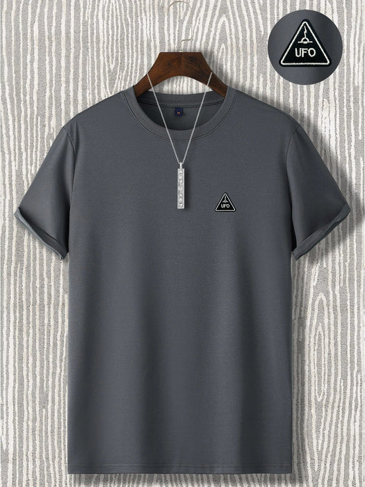 SHEIN Manfinity Homme Camisetas para hombres ajustadas de cuello redondo - Quierox - Tienda Online