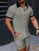 SHEIN Manfinity Homme Conjunto de camisa de unicolor, estilo simple y casual - Quierox - Tienda Online
