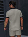 SHEIN Manfinity Homme Conjunto de camisa de unicolor, estilo simple y casual - Quierox - Tienda Online