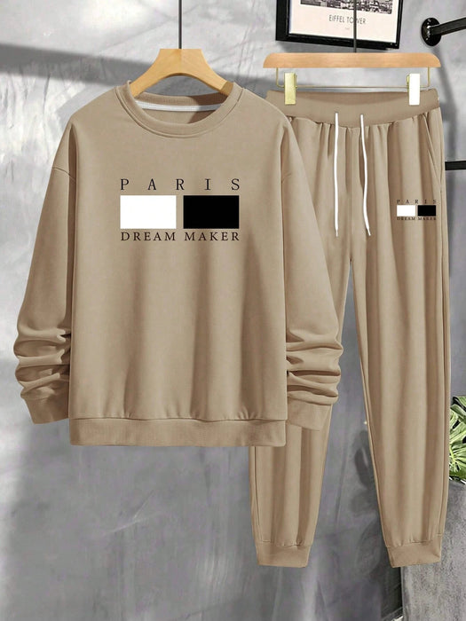 SHEIN Manfinity Homme Conjunto de dos piezas para hombre con sudadera y pantalón - Quierox - Tienda Online