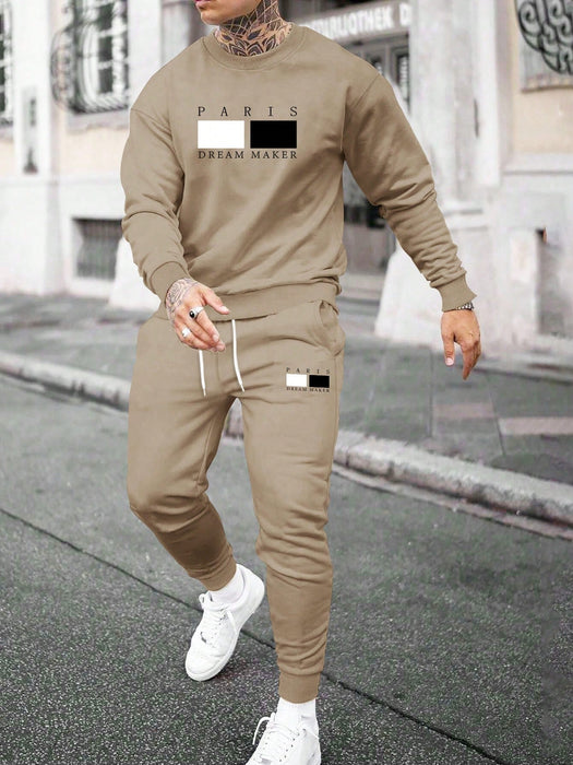 SHEIN Manfinity Homme Conjunto de dos piezas para hombre con sudadera y pantalón - Quierox - Tienda Online