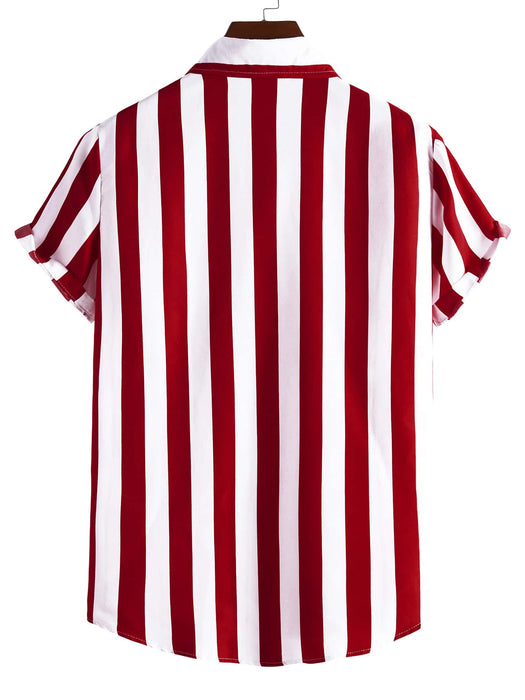 SHEIN Manfinity Homme Hombres Camisa de rayas verticales con botón - Quierox - Tienda Online