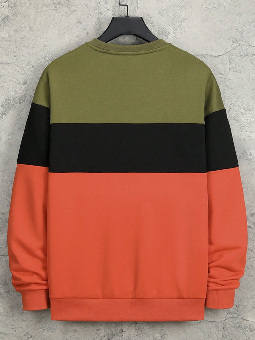 SHEIN Manfinity Homme Hombres Sudadera con estampado de letra de color - Quierox - Tienda Online