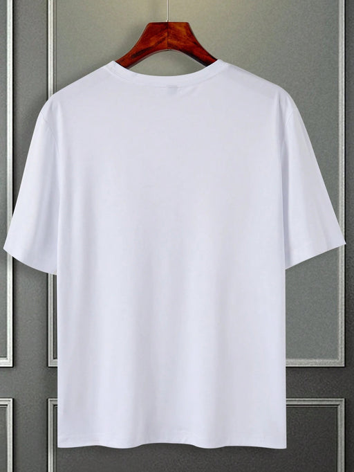 SHEIN Manfinity Homme Hombres talla grande Camiseta con estampado de letra - Quierox - Tienda Online