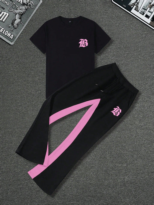 SHEIN Manfinity LEGND Set de 2 piezas de top de manga corta con cuello redondo - Quierox - Tienda Online