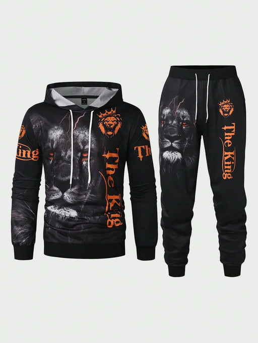 SHEIN Manfinity LEGND Sudadera Con Capucha Y Pantalones Deportivos - Quierox - Tienda Online