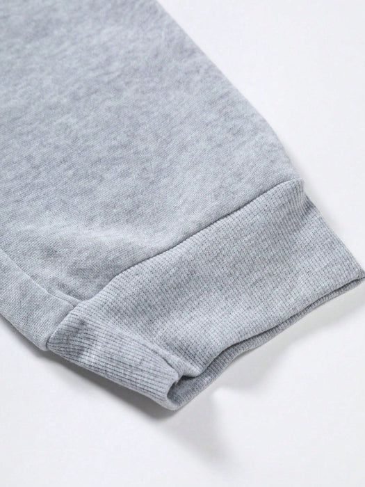 SHEIN Manfinity Pantalones deportivos con estampado de letras para hombre blancos - Quierox - Tienda Online