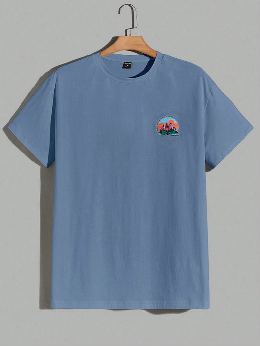 SHEIN Manfinity RebelGame Playera de manga corta de punto para hombre - Quierox - Tienda Online