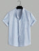 SHEIN Manfinity RelaxMax Camisa informal de manga corta con botones y rayas - Quierox - Tienda Online