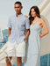SHEIN Manfinity RelaxMax Camisa informal de manga corta con botones y rayas - Quierox - Tienda Online